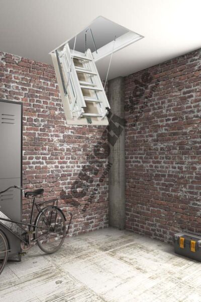 Menşei İtalya70×130 3 Katlanır Metal Çatı Merdivenleri H: 3.00 CM - Image 3