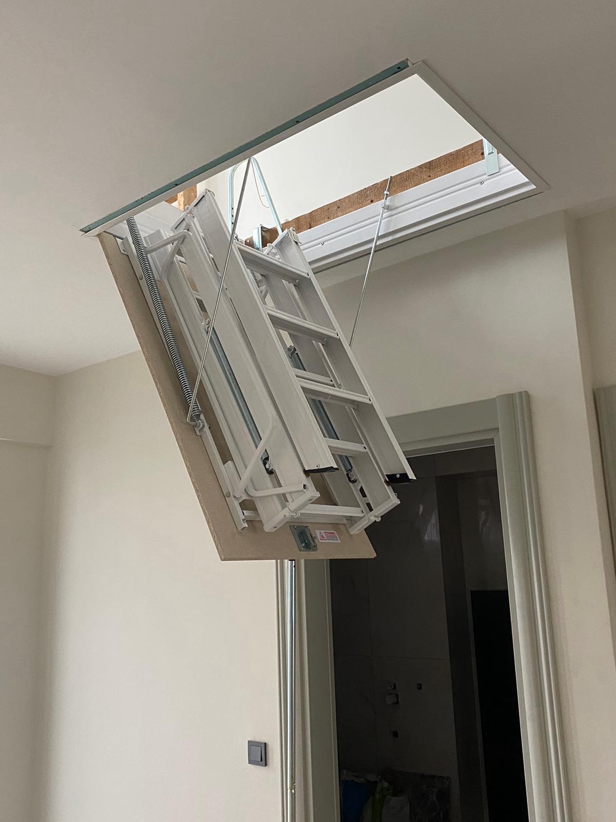 Menşei İtalya70×130 3 Katlanır Metal Çatı Merdivenleri H: 3.00 CM - Image 18